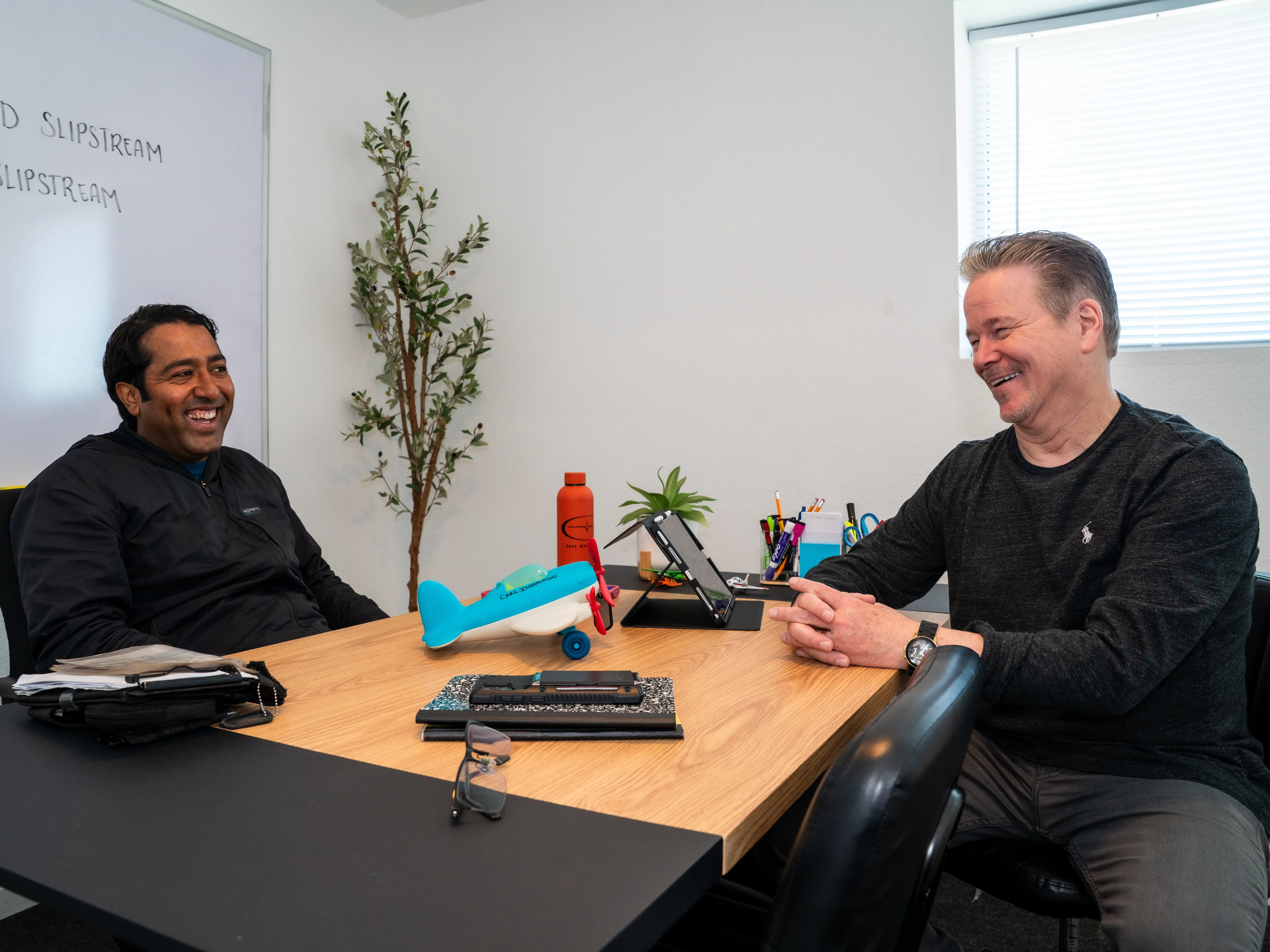 Instructor teaching at MH Aviation at Lancaster