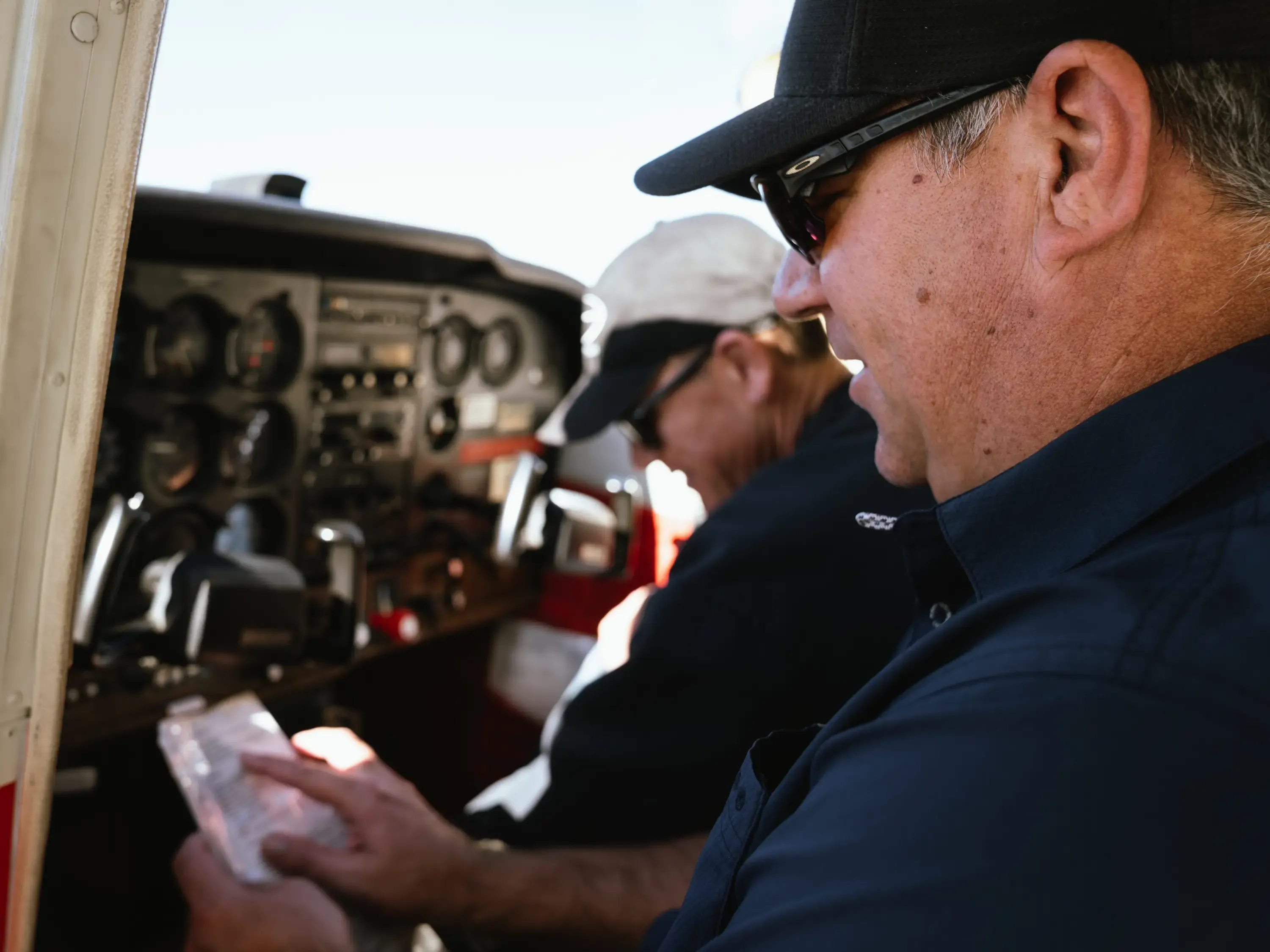 Student pilot training with instrument avionics at MH Aviation