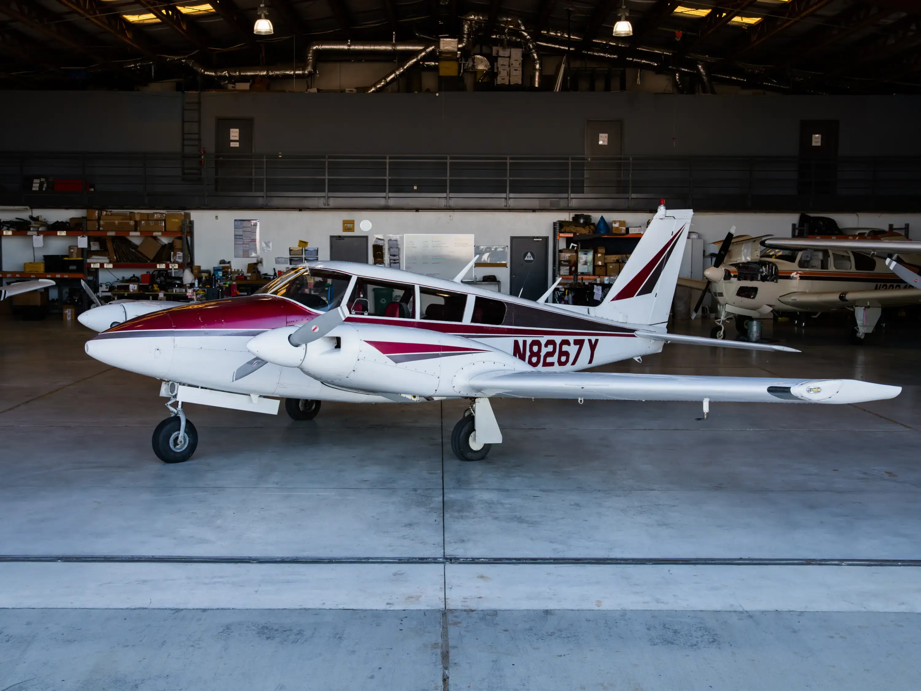 Piper PA-30 at Hangar at Fox Field